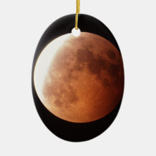 Ornement Ovale En Céramique éclipse de la lune