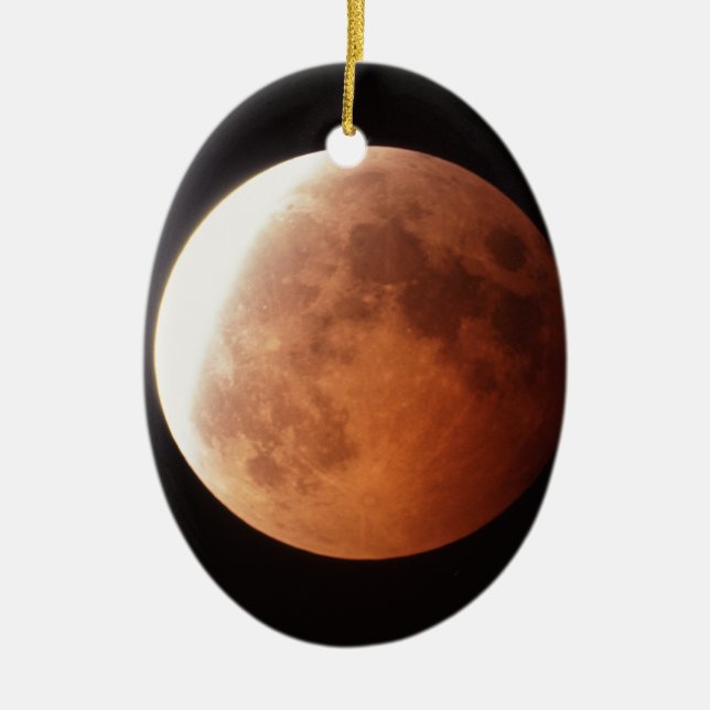 Ornement Ovale En Céramique éclipse de la lune (Devant)