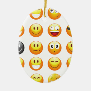 Ornement Ovale En Céramique emojis
