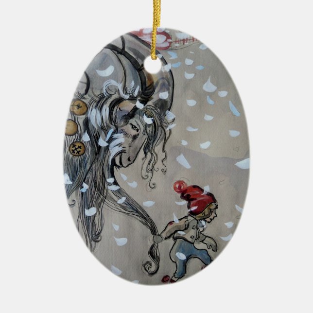 Ornement Ovale En Céramique Étude pour Julbacken (Yule Goat) 1911 (Devant)