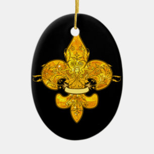 Ornement Ovale En Céramique Fleur de Guardian