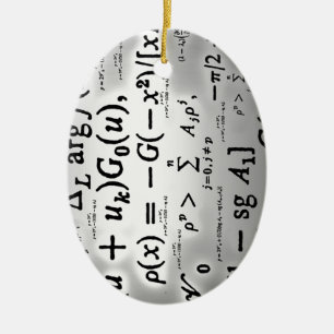 Ornement Ovale En Céramique Formules scientifiques