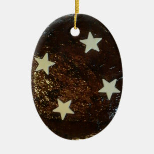 Ornement Ovale En Céramique Gingembre