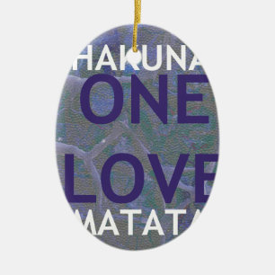 ORNEMENT OVALE EN CÉRAMIQUE HAKUNA MATATA