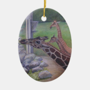 Ornement Ovale En Céramique HEURE DU REPAS à l'ornement de ZOO de JACKSONVILL