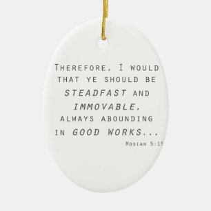 Ornement Ovale En Céramique inébranlable mosiah lds scripture
