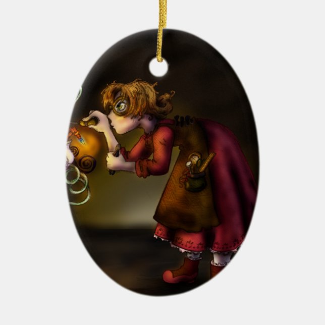 Ornement Ovale En Céramique Inventeur (Devant)