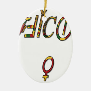 Ornement Ovale En Céramique Inverti "OFFICIAL Female Symbole Art Imprimer