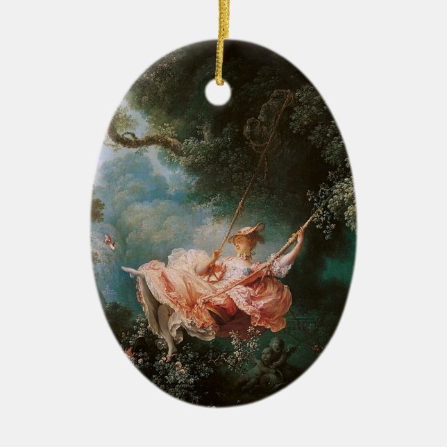 Ornement Ovale En Céramique Jean-Honoré Fragonard, La Coupe (Devant)