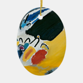 Ornement Ovale En Céramique Kandinsky Impression III Concert Peinture Abstrait