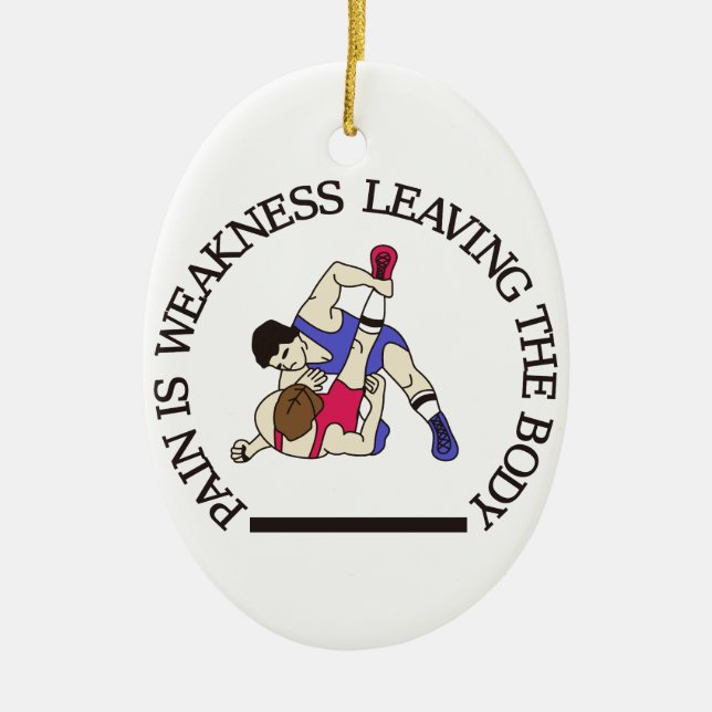 Ornement Ovale En Céramique La douleur est… (Devant)