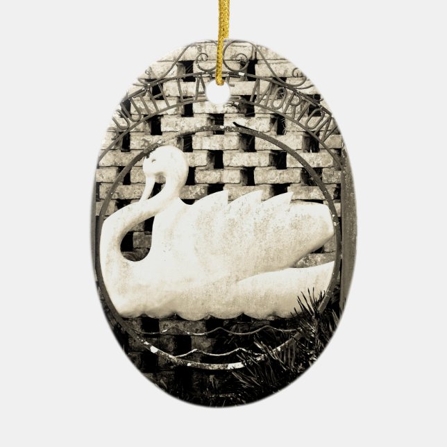 Ornement Ovale En Céramique Lac historique Morton (Devant)