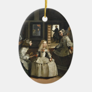 Ornement Ovale En Céramique Las Meninas Diego Velázquez