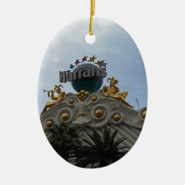 Ornement Ovale En Céramique Las Vegas de Harrah (Devant)