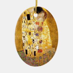 Ornement Ovale En Céramique Le Kiss Gustav Klimt