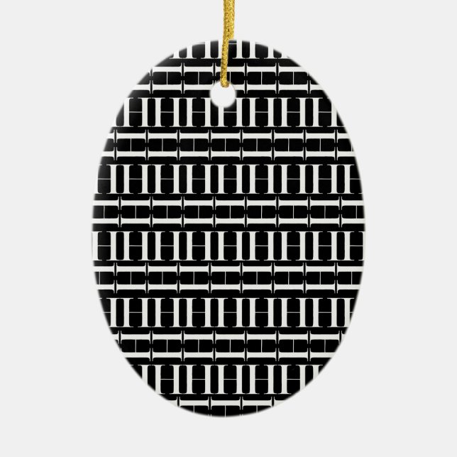 Ornement Ovale En Céramique Lettre initiale H monogramme (Devant)