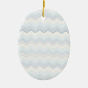 Ornement Ovale En Céramique L'océan ombrage l'aquarelle Chevron