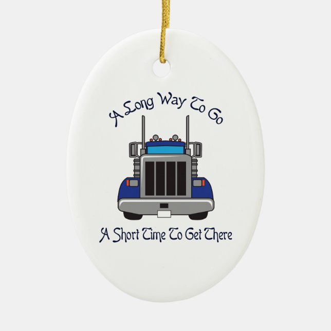 ORNEMENT OVALE EN CÉRAMIQUE LONG CHEMIN À FAIRE (Devant)