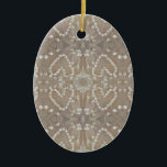 Ornement Ovale En Céramique Love Hearts Sea Shells, Romantic Exotic Tropical<br><div class="desc">Love Hearts,  Sea Shells,  Romantic Exotic Tropical</div>