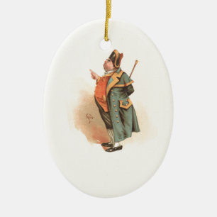 Ornement Ovale En Céramique M. vintage Bumble de Charles Dickens Oliver Twist