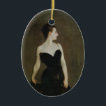 Ornement Ovale En Céramique Madame X<br><div class="desc">Madame X John Singer Sargent 1884</div>