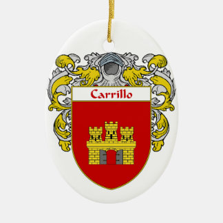 Ornement Ovale En Céramique Manteau de Carrillo des bras/de crête de famille
