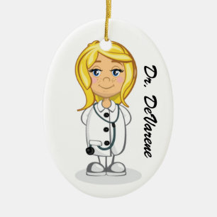 Ornement Ovale En Céramique Médicale - Docteur - SRF