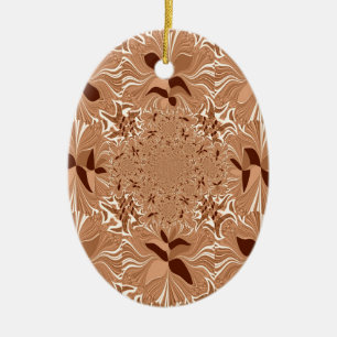 Ornement Ovale En Céramique Mes couleurs de café du matin