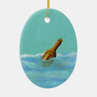 Message dans une bouteille à l'art de dessin en
