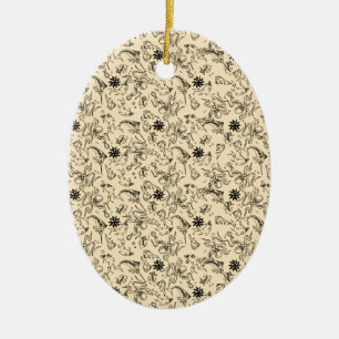 Ornement Ovale En Céramique Motif de Jerry de marin