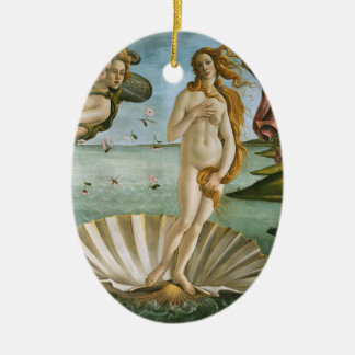 Ornement Ovale En Céramique Naissance de Vénus Renaissance Fine Vintage