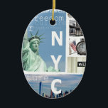 Ornement Ovale En Céramique New York City Nyc<br><div class="desc">New York City Nyc</div>