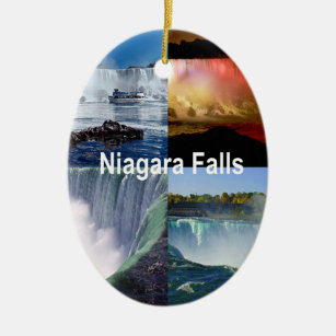 Ornement Ovale En Céramique Niagara Falls New York