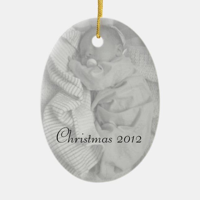 Ornement Ovale En Céramique Noël (Devant)