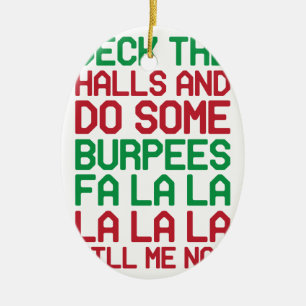 Ornement Ovale En Céramique Noël Burpees