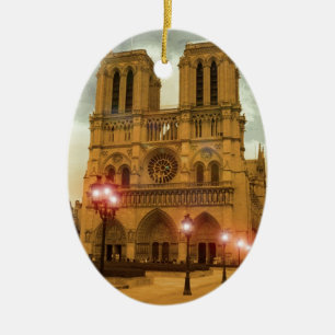Ornement Ovale En Céramique Notre Dame