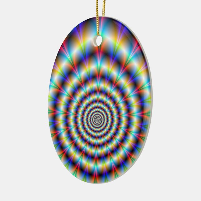 Ornement Ovale En Céramique Oeil psychédélique (Gauche)
