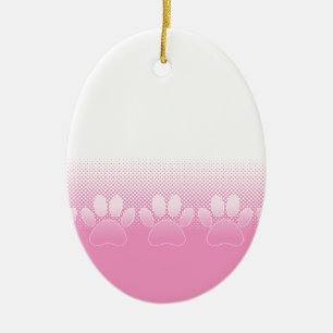 Ornement Ovale En Céramique Paniers Roses Et Blancs Avec Arrière - plan De New