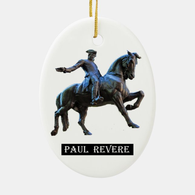 Ornement Ovale En Céramique Paul Revere (le Massachusetts) (Dos)