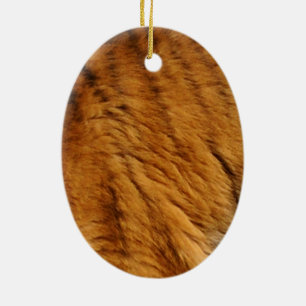 Ornement Ovale En Céramique Photo Tiger Stripes Big Cat Wildlife