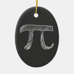 Ornement Ovale En Céramique Pi