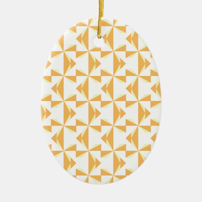 Ornement Ovale En Céramique Pinwheels (Devant)