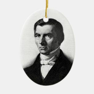 Ornement Ovale En Céramique Portrait de Frederic libéral classique Bastiat