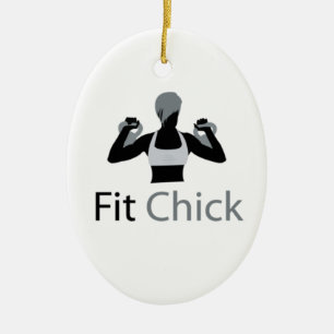 Ornement Ovale En Céramique Poussin convenable avec Kettlebells