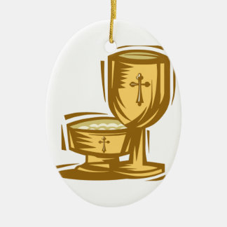 Ornement Ovale En Céramique Première sainte communion