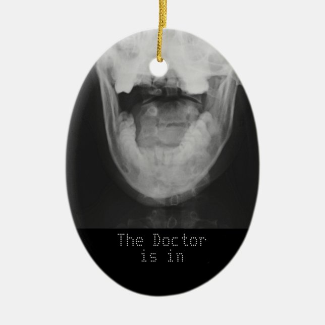 Ornement Ovale En Céramique Rayé X 3 (Devant)