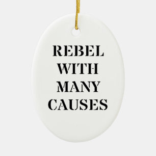 Ornement Ovale En Céramique Rebel avec de nombreuses causes