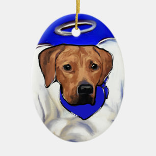 Ornement Ovale En Céramique Rhodesian Ridgeback
