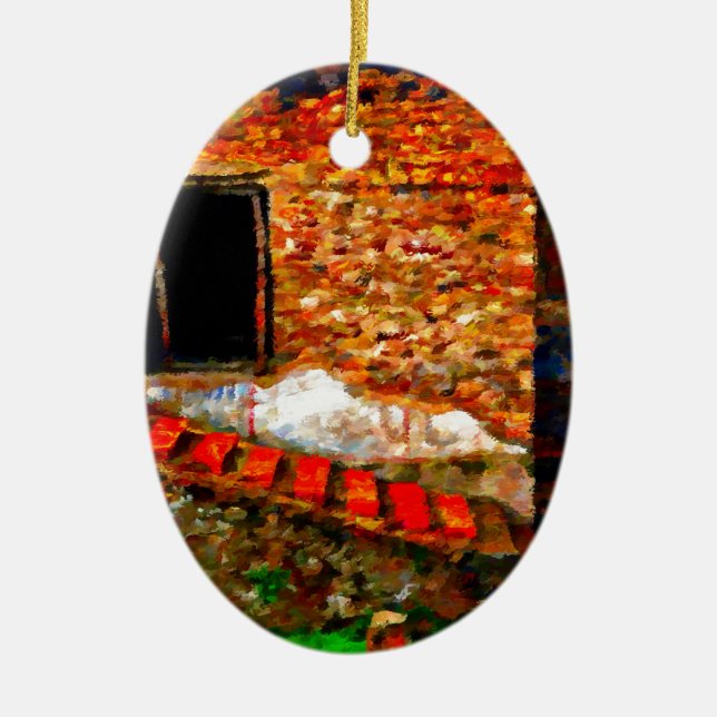 Ornement Ovale En Céramique Ruines à Pompeii Italie (Devant)