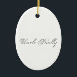 Ornement Ovale En Céramique Script monogramme<br><div class="desc">Personnalisez-le avec ce modèle de produits facile à utiliser. 3d Texte Monogramme pour un cadeau personnalisé pour vous-même ou vos proches. Les monogrammes et les noms de texte sont faciles à modifier pour répondre à vos besoins. Ajoutez une couleur arrière - plan ou changez l'image selon votre goût personnel. La...</div>